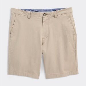 🔹Vineyard Vines Men's Beige Khaki Flat Front Breaker Short Shorts Size 32
